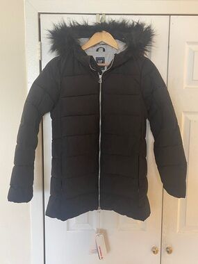 GAP Puffer Jacket Matte Size Large In True Black